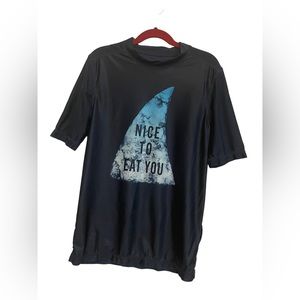 Old Navy Boys Shark Rashguard - Size L (10/12)